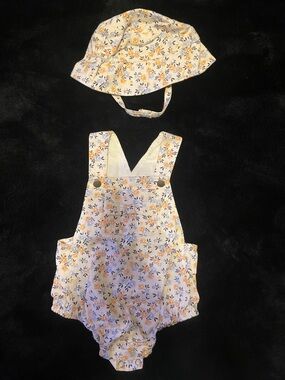 Baby Floral Romper Overalls 12m